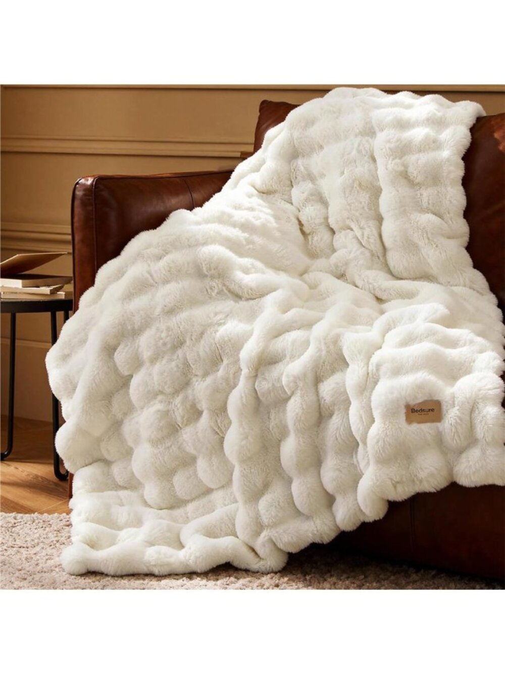 Fluffy Bubble Faux Fur Throw Blanket, Download